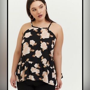 Torrid Georgette Drop Waist Halter Top